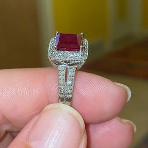 Ruby and diamond ring